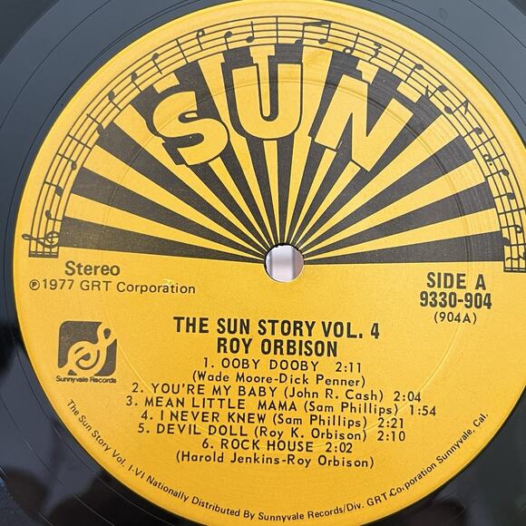 Roy Orbison The Sun Story Vol 4 Vinyl LP 1977 Sun Records 9330-904 - Picture 3 of 8